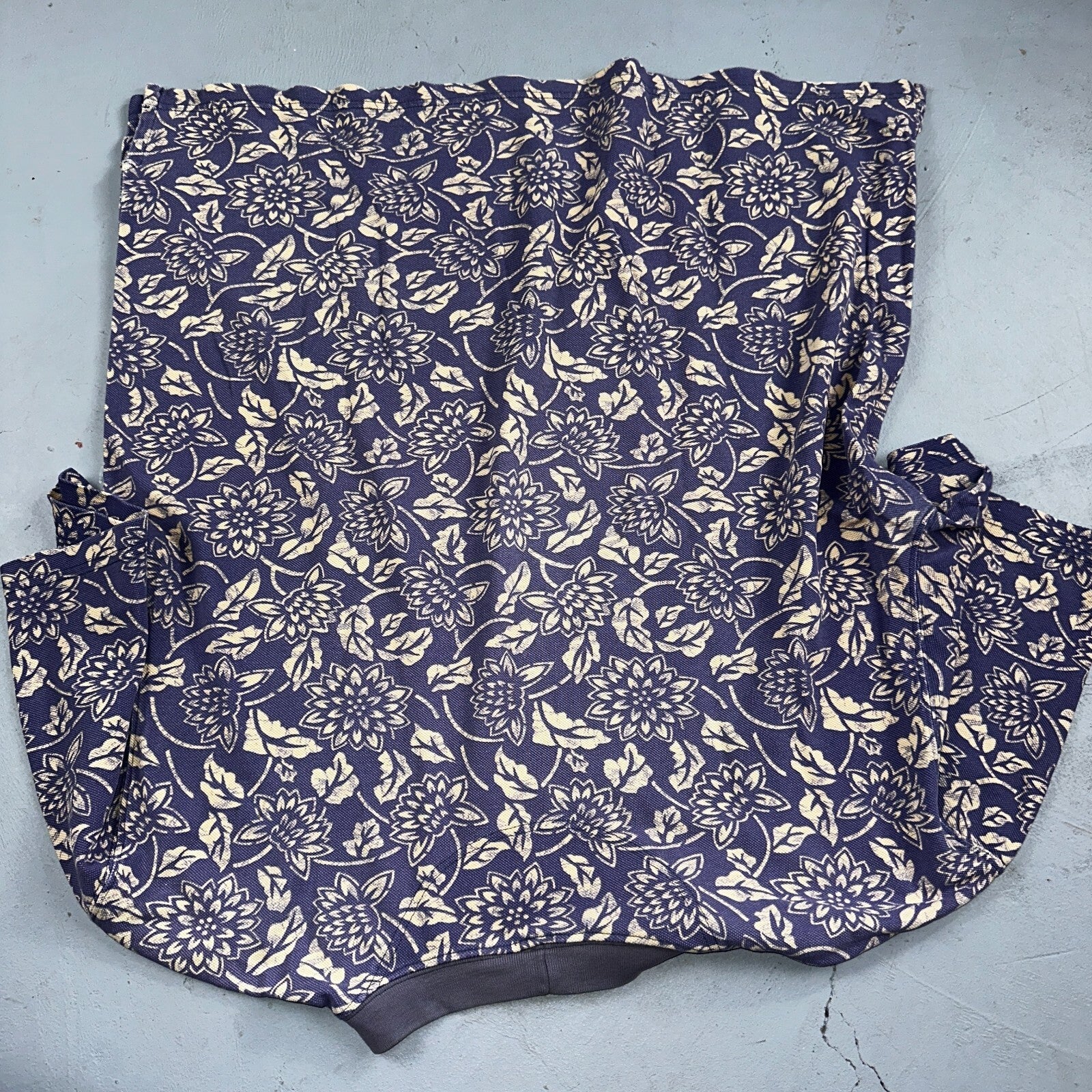 Lands End AOP USA 90s VTG T Shirt Womens Size L Unisex Floral Purple RARE