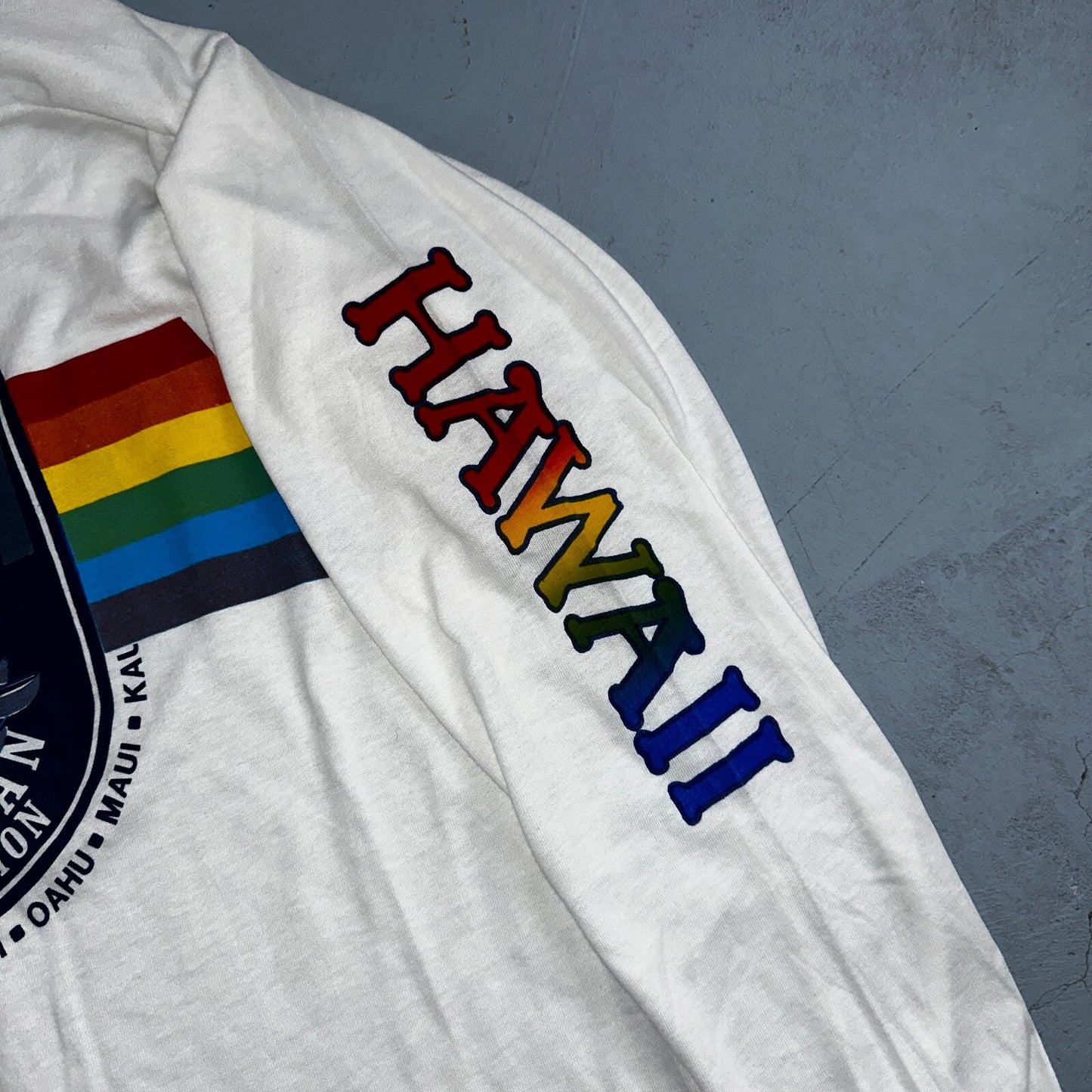 Hawaii 1980s Rainbow VTG T Shirt Catamarn Hawaiian 80s Sailing Ocean Surf M