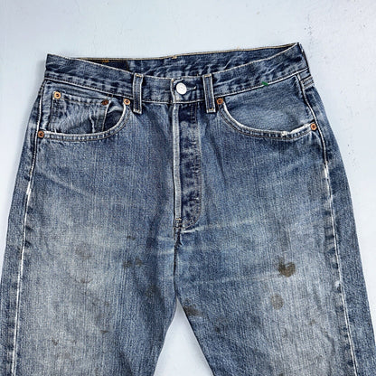 Levis 501 Vintage 90s Hungary Straight Leg Jeans 31x32 Y2K Med Wash Act 28x30