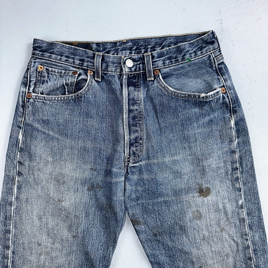 Levis 501 Vintage 90s Hungary Straight Leg Jeans 31x32 Y2K Med Wash Act 28x30