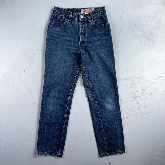 Levis 501 Vintage 80s USA XX Straight Leg Jeans Blue 26501 Med Wash Act 25x27