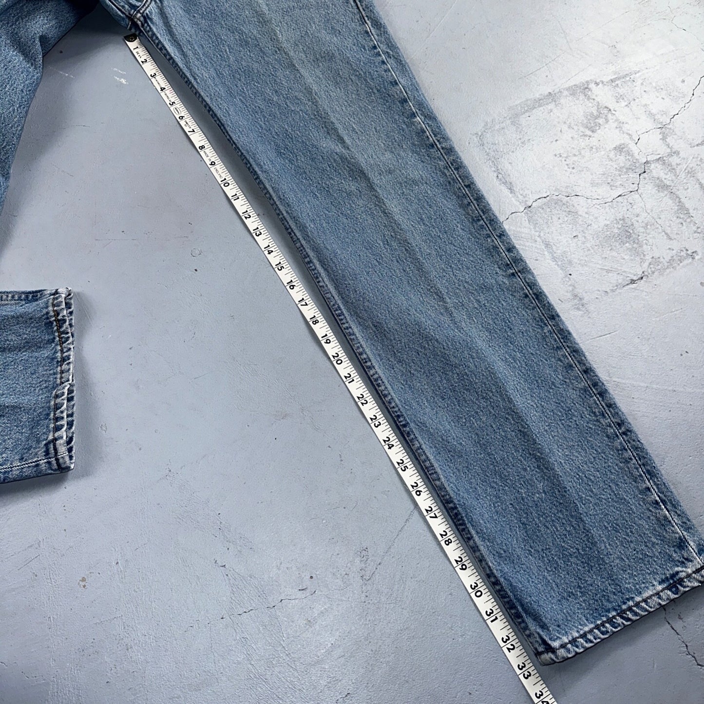 Levis 501 Vintage 90s USA XX Straight Leg Jeans Blue Light Wash 33x34 Act 30x33