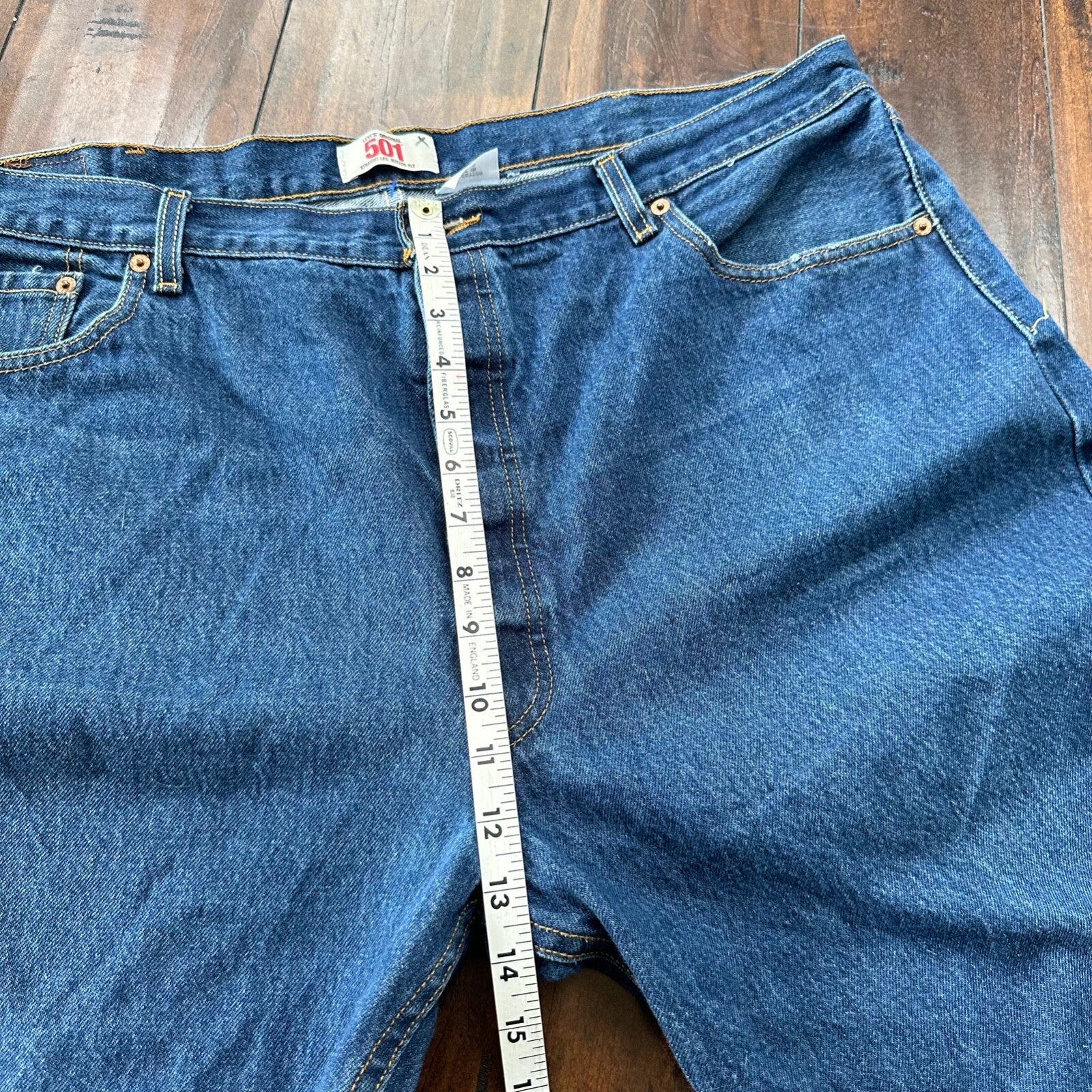 Levis 501 Vintage Y2K XX Straight Leg Jeans 44x32 Med Wash 2000s Act 40x29