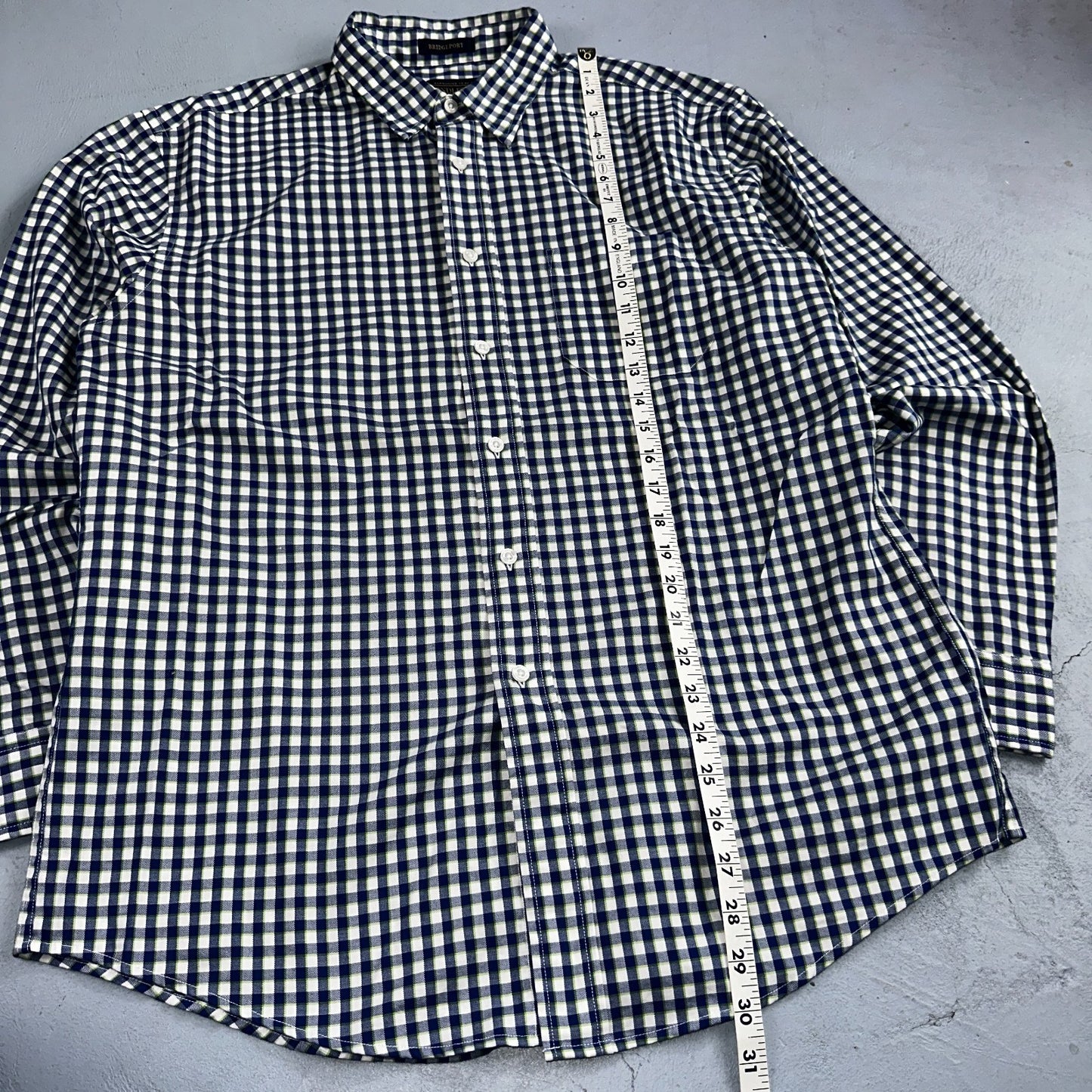 Pendleton Bridgeport Shirt Men's Size L Blue Lime Check Long Sleeve Button Down