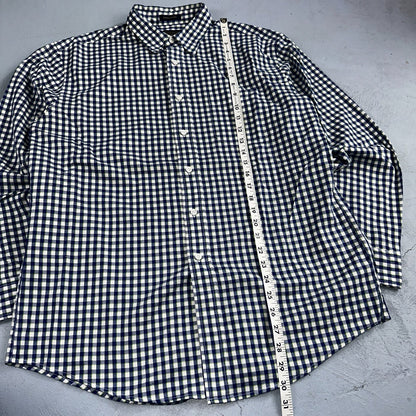 Pendleton Bridgeport Shirt Men's Size L Blue Lime Check Long Sleeve Button Down