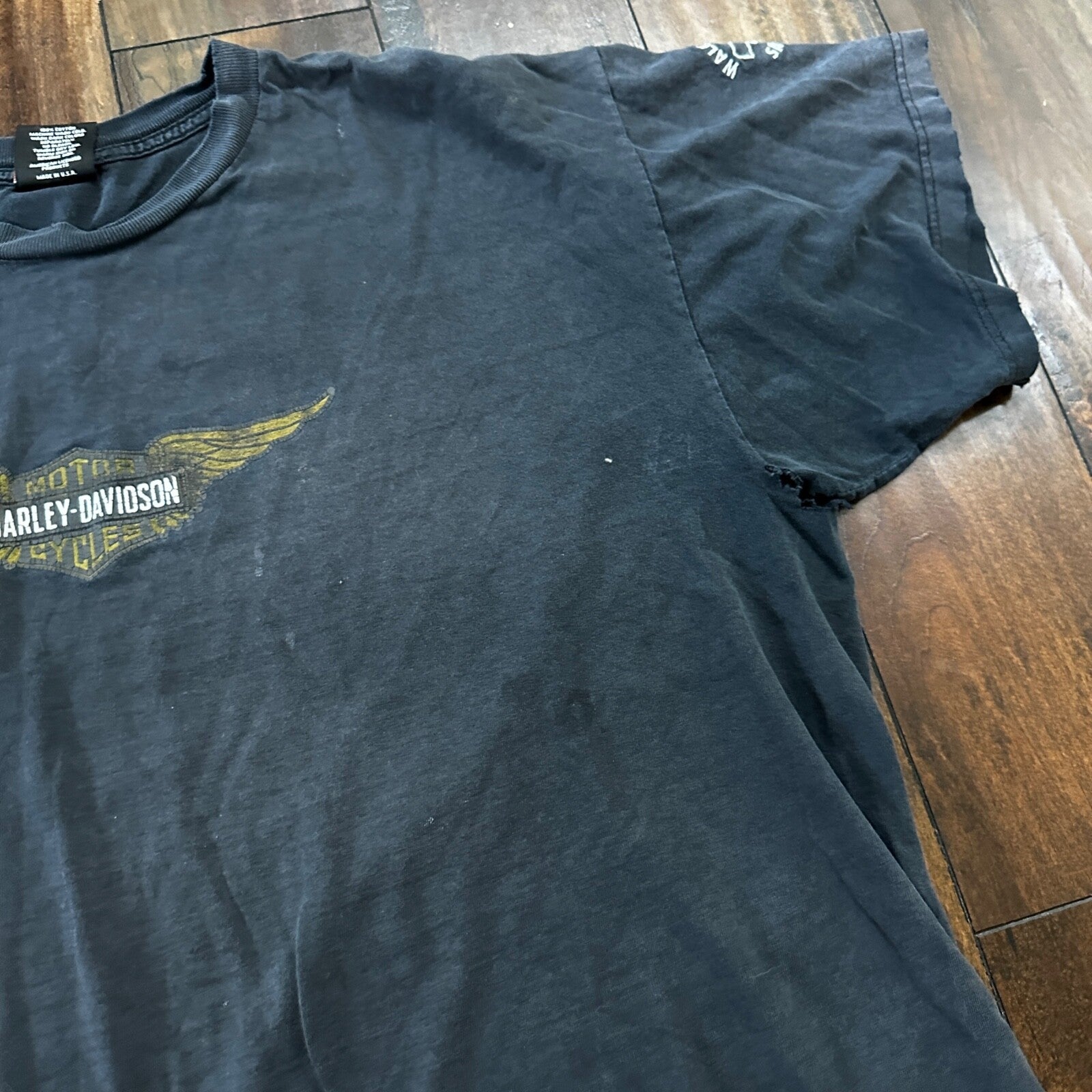 HARLEY DAVIDSON USA VTG T Shirt Salem Oregon Walkers Cycle Bike 90s Y2K Faded