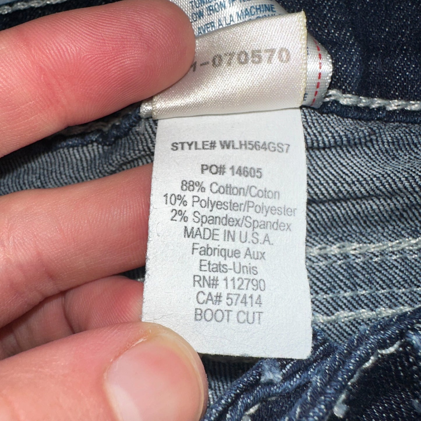 True Religion Jeans Womens 29 Boot Cut Low Rise Dark Stretch Y2K VTG USA 29x30