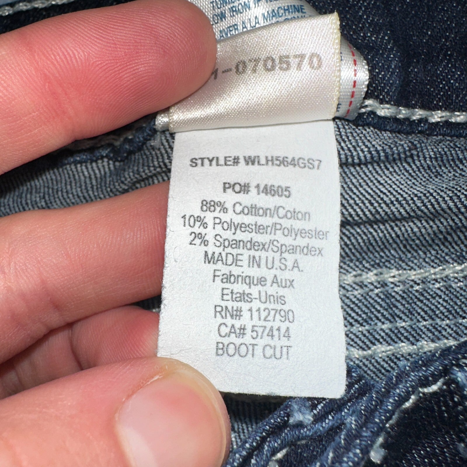 True Religion Jeans Womens 29 Boot Cut Low Rise Dark Stretch Y2K VTG USA 29x30