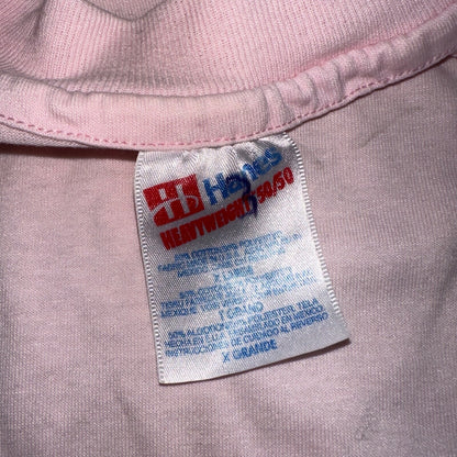 Hanes Blank 90s Pink VTG T Shirt Lot Single Stitch XL Basic Cool Rap Grunge