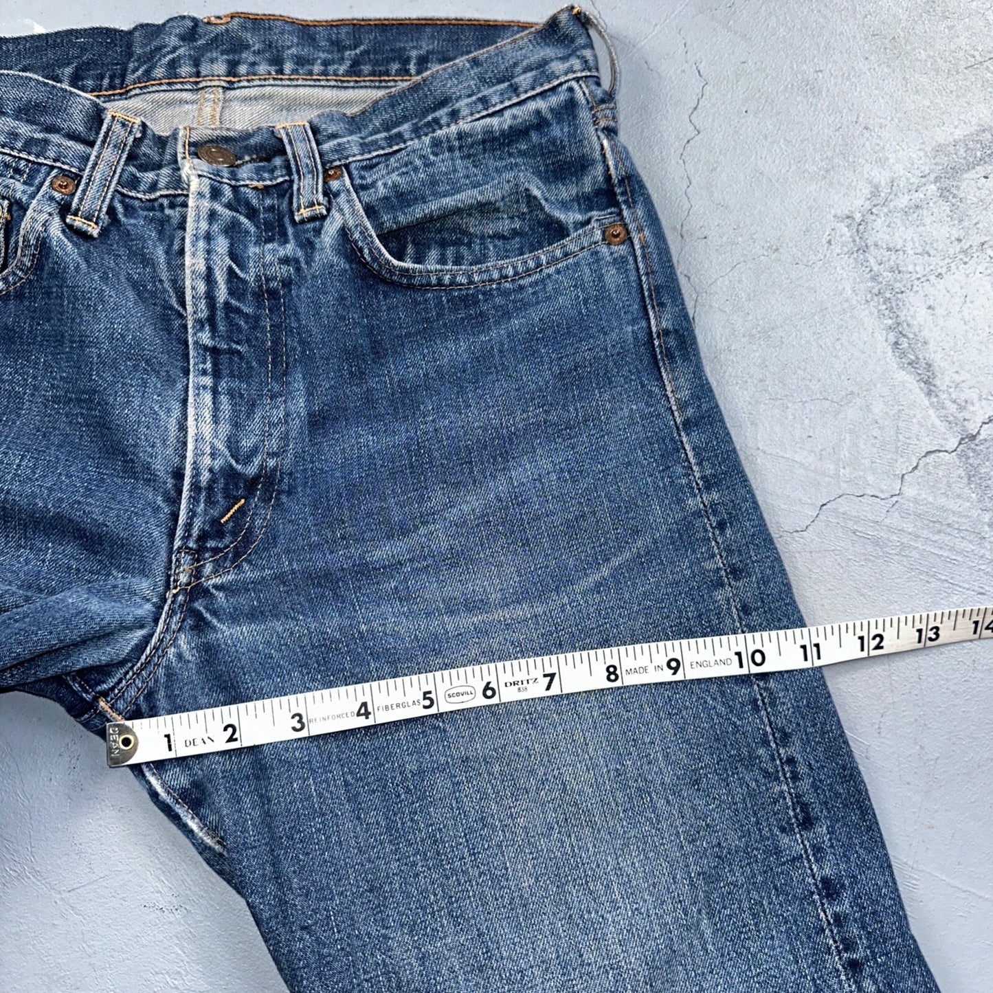 Vintage LEVIS 505 Jeans Big E 1960s Denim 28x28 USA 60s 501 502 Talon Zipper