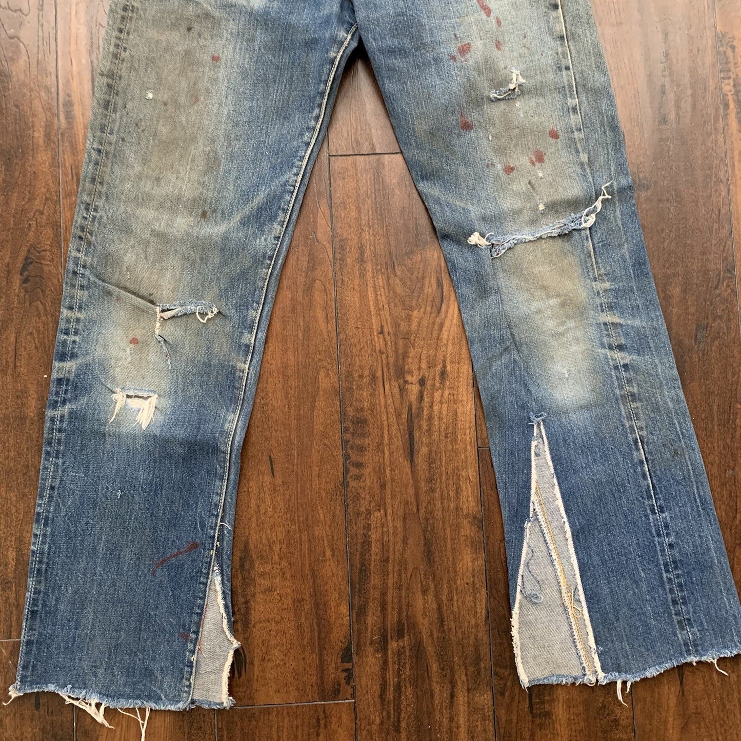 Vintage LEVIS 501 Big E Jeans Selvedge Redline 1960s 60s Distressed 29x29 Thrash