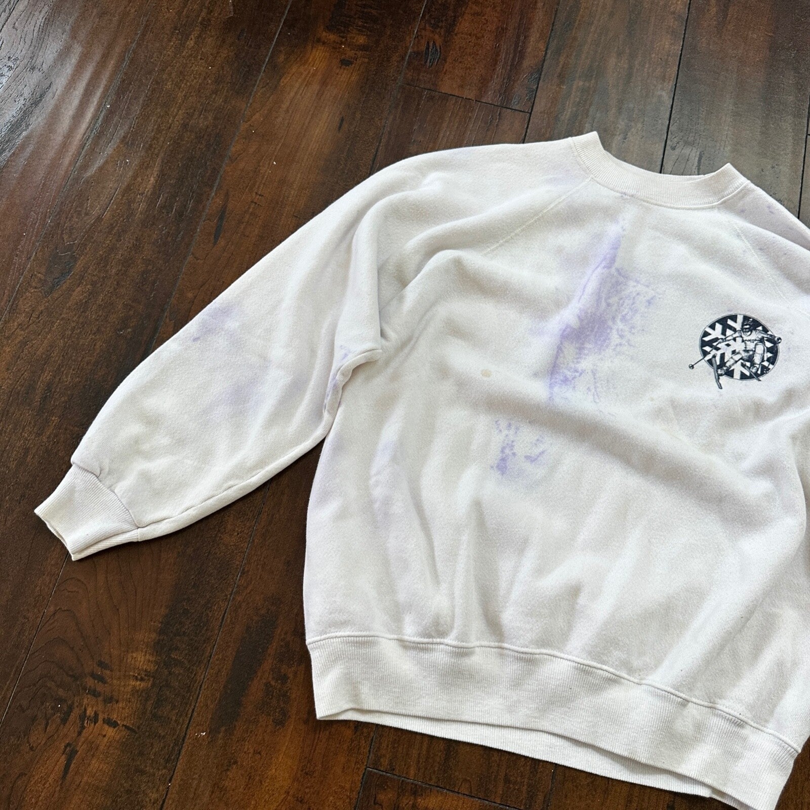 VTG 90s World Class Ski L Pullover Sweatshirt Crewneck Squirrel Mountain 80s