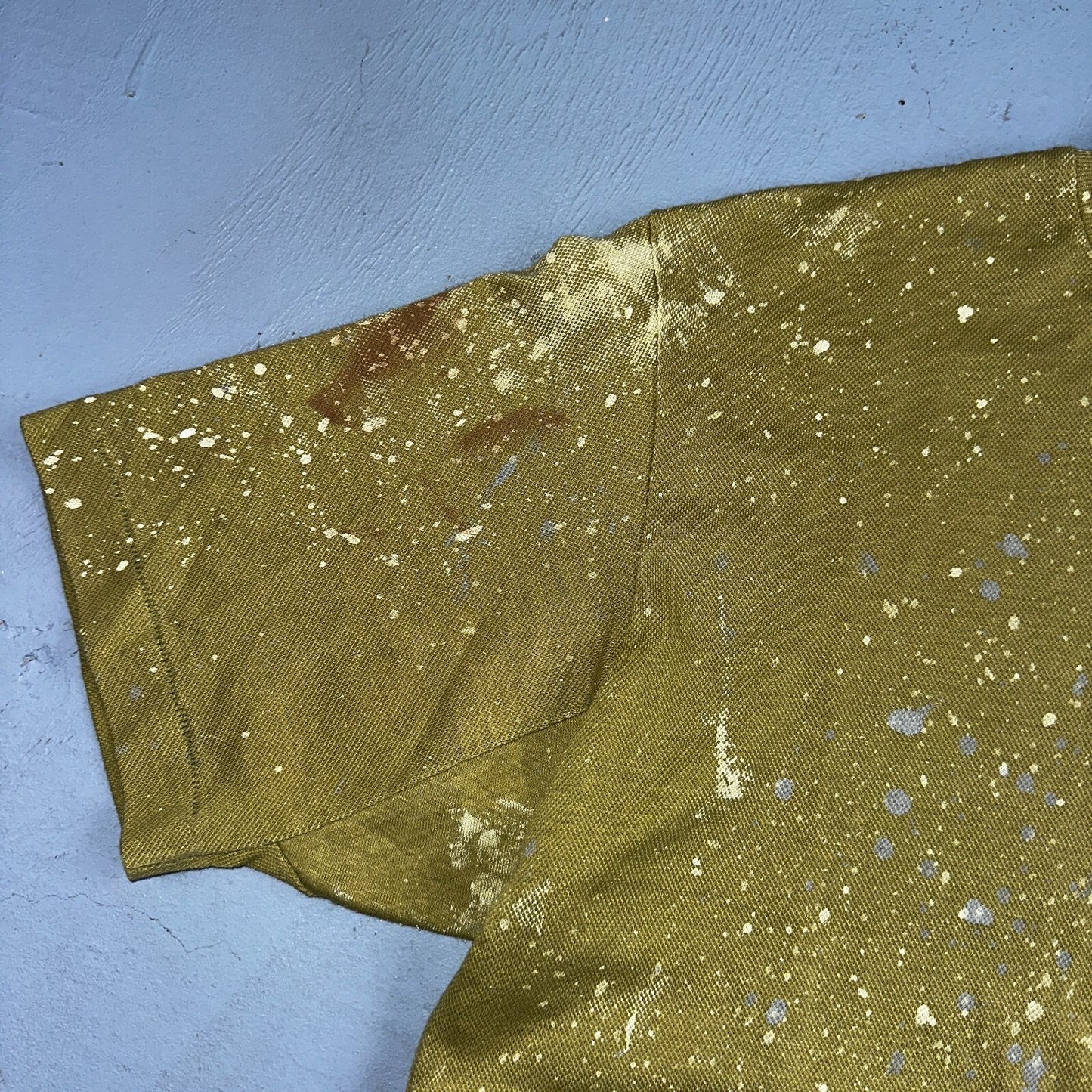 Penguin T-Shirt VTG Grand Slam Munsingwear 60s Green Paint Splatter Thrashed