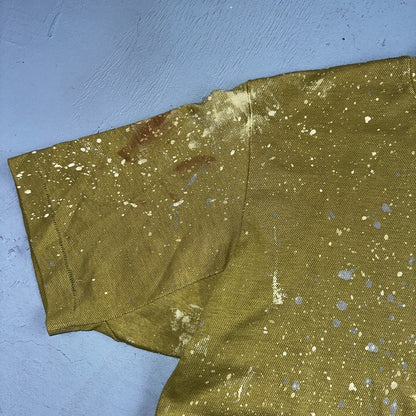 Penguin T-Shirt VTG Grand Slam Munsingwear 60s Green Paint Splatter Thrashed