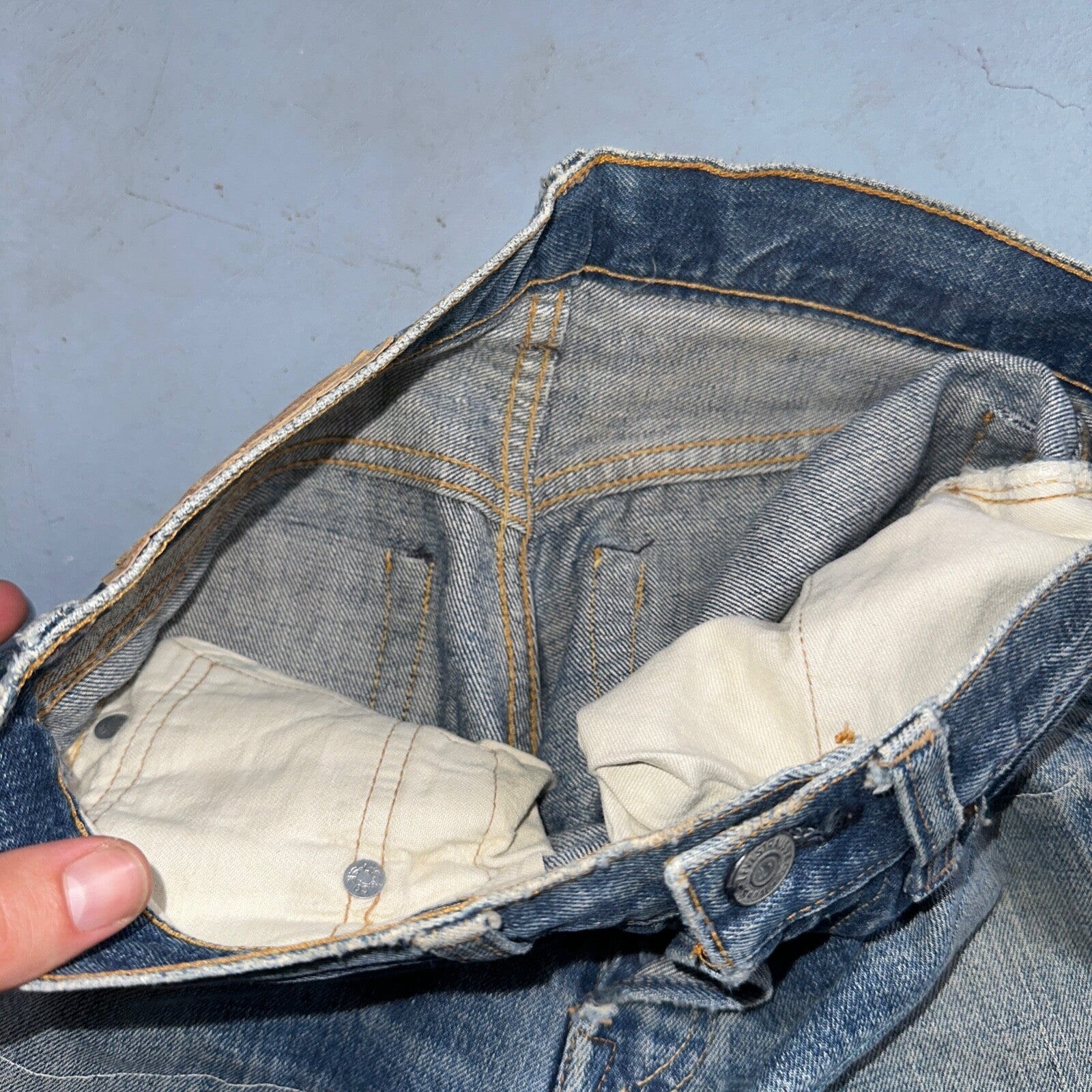 Levis 501 Big E Vintage 60s Redline Selvedge USA XX 1960s Jeans 66 Act 26x25