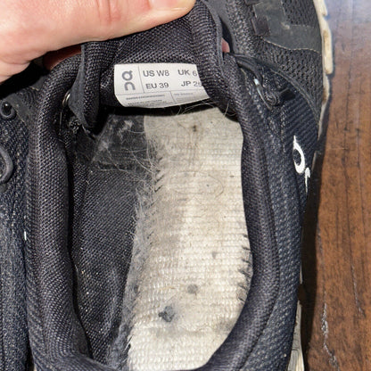 On Cloud 5 Shoes Black & White Oncloud Women's Training Sneakers US Size 8