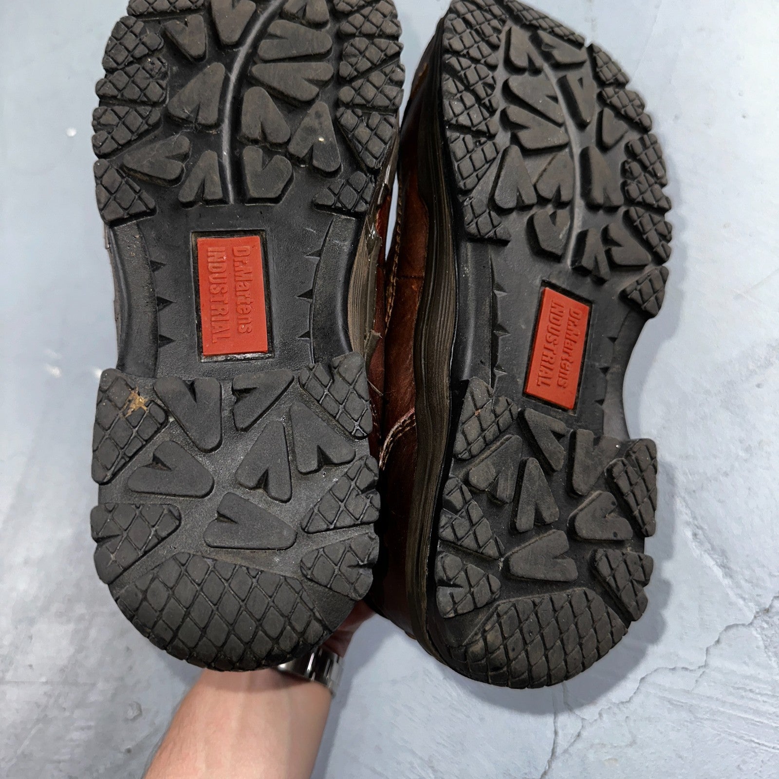 Dr. Martens 10854 Industrial Chunky Brown Leather Mens Shoes Size UK 7 US 8 Doc