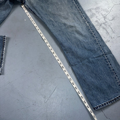 Levis 501 Vintage 90s Mexico Straight Leg Jeans 40x32 Y2K Light Wash Act 36x30