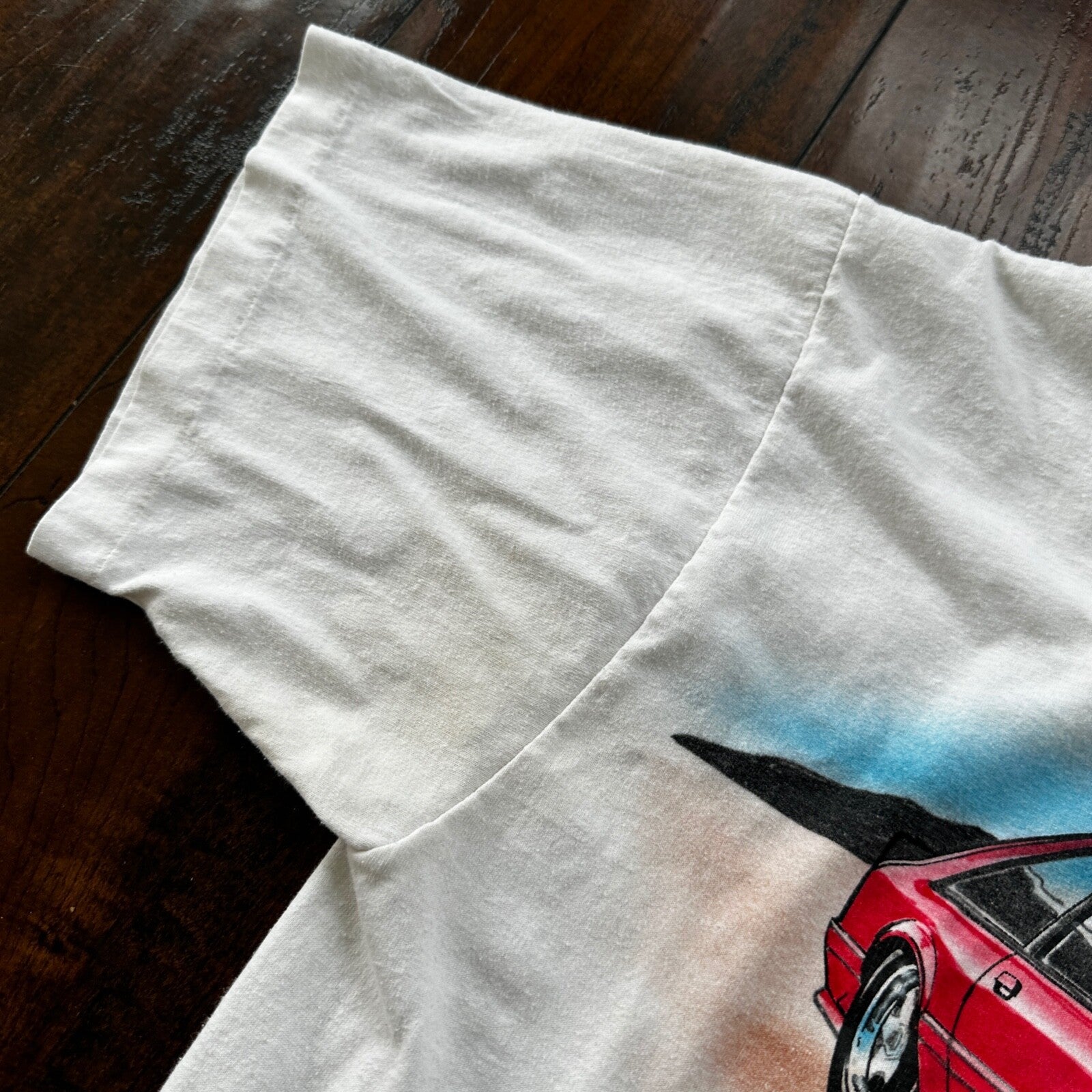 Mustang 80s Vintage T Shirt Oregon PDX Art Car Sports Racing American Muscle