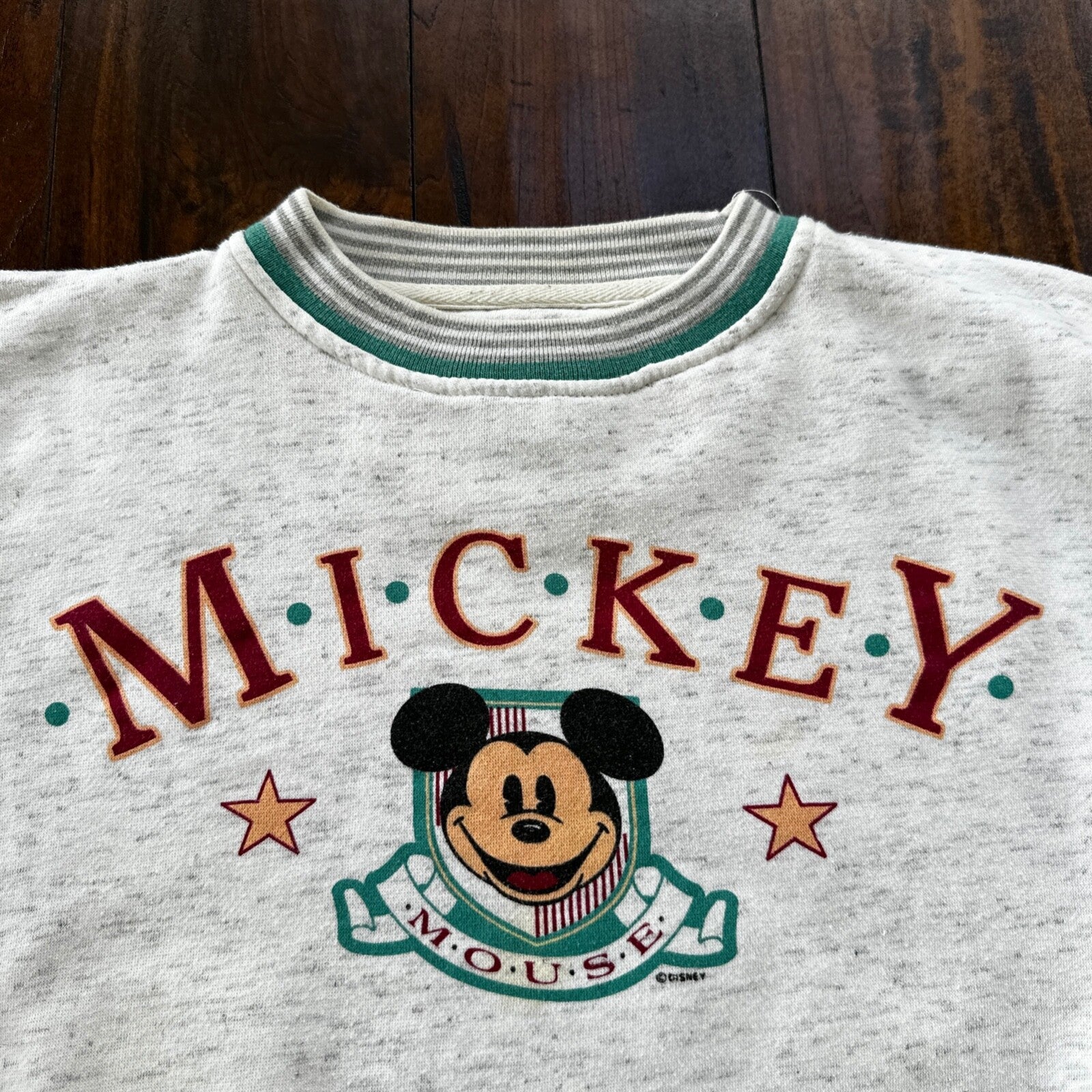 VTG 90s Disney Mickey Mouse Pullover Sweatshirt Crewneck Grey Mountain XL