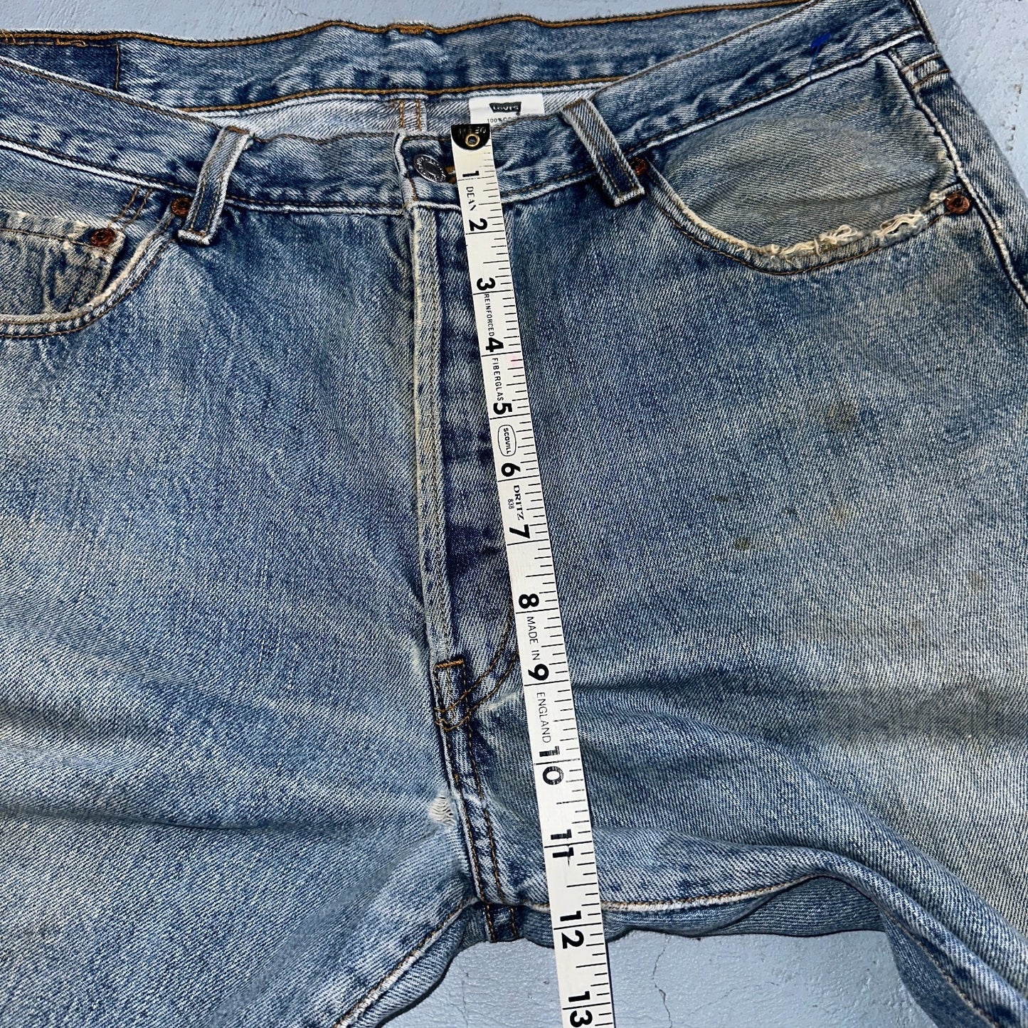 Levis 501 Vintage Y2K 90s XX Straight Leg Jeans Blue Light Wash 36x32 Act 33x30