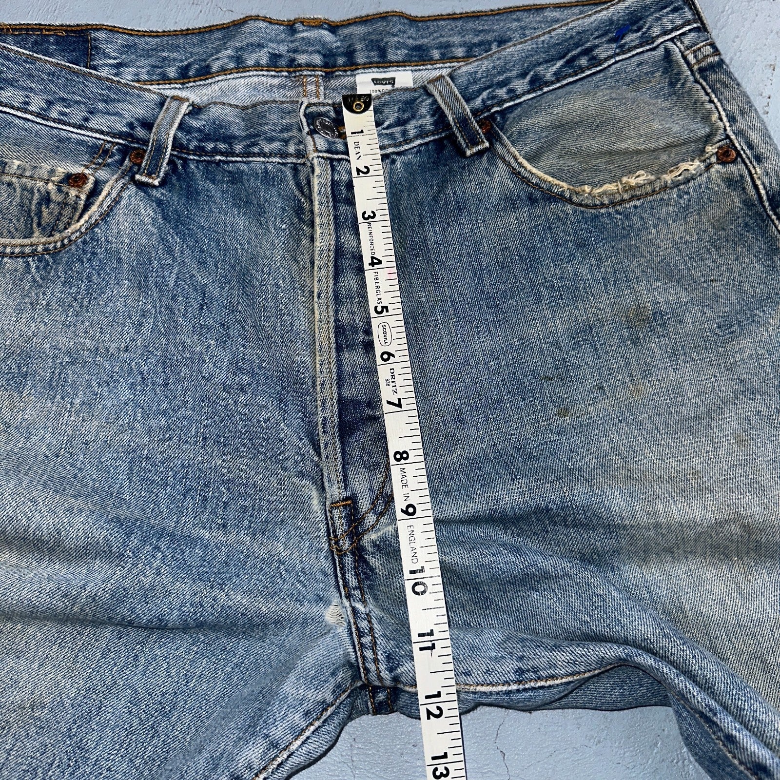 Levis 501 Vintage Y2K 90s XX Straight Leg Jeans Blue Light Wash 36x32 Act 33x30