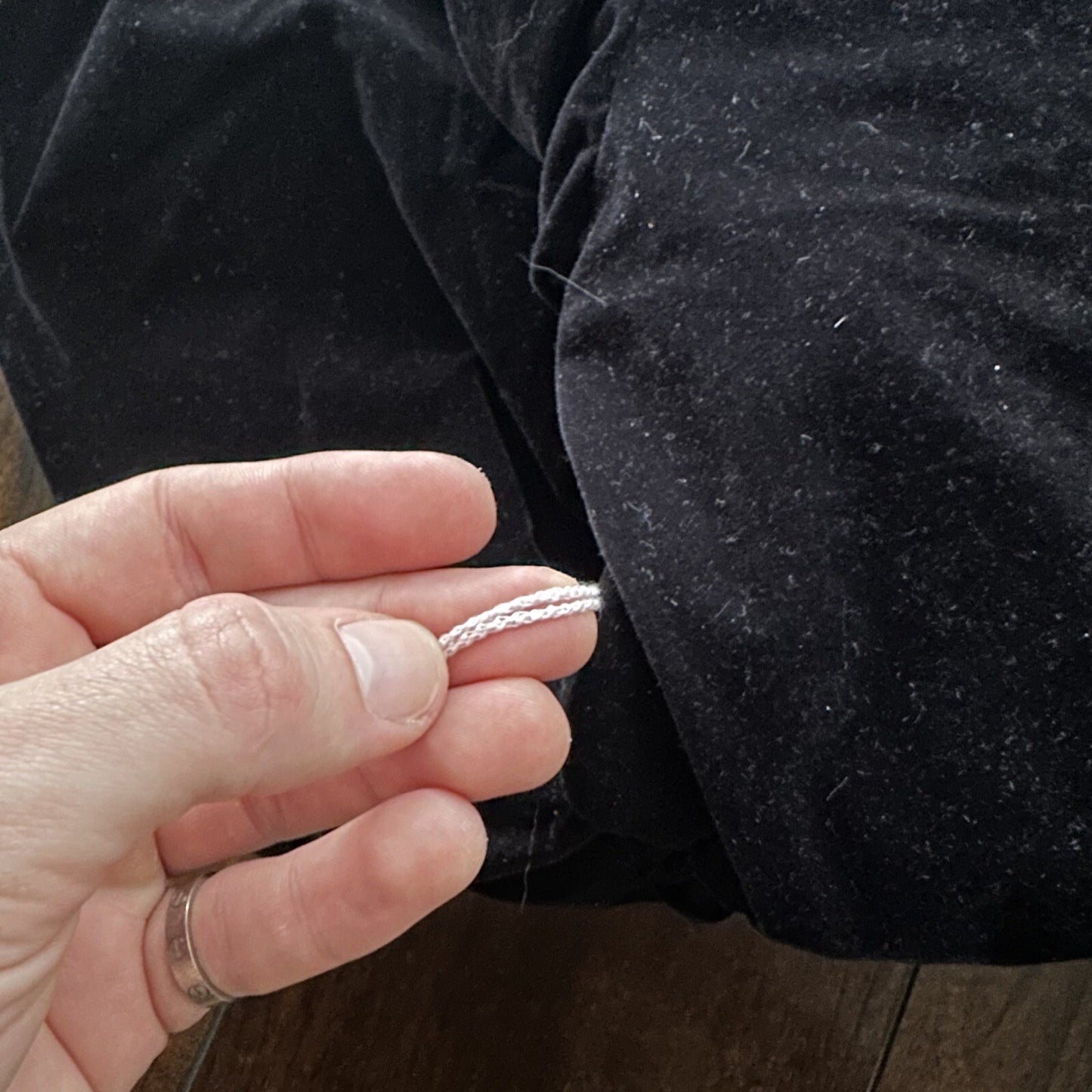 Vintage Sarah Kent Girls Victorian Style Dress Rare Black Pearls White Velour