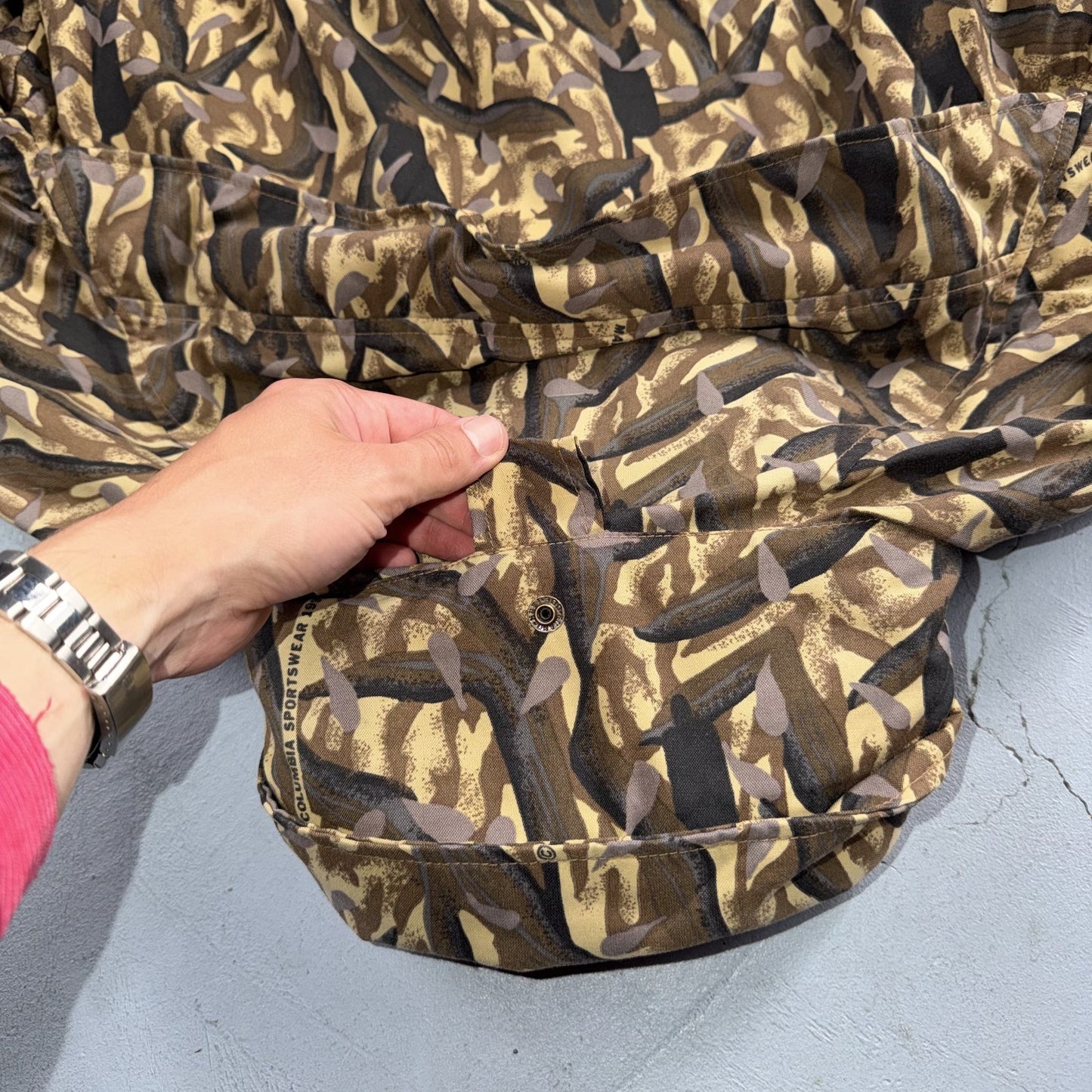 Vintage Columbia Delta Marsh Camo Jacket Men's Large Full Zip Hunting 1995