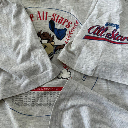 Acme All Stars Vintage T Shirt Taz Homerun Devil Looney Tunes 90s 1991 Baseball