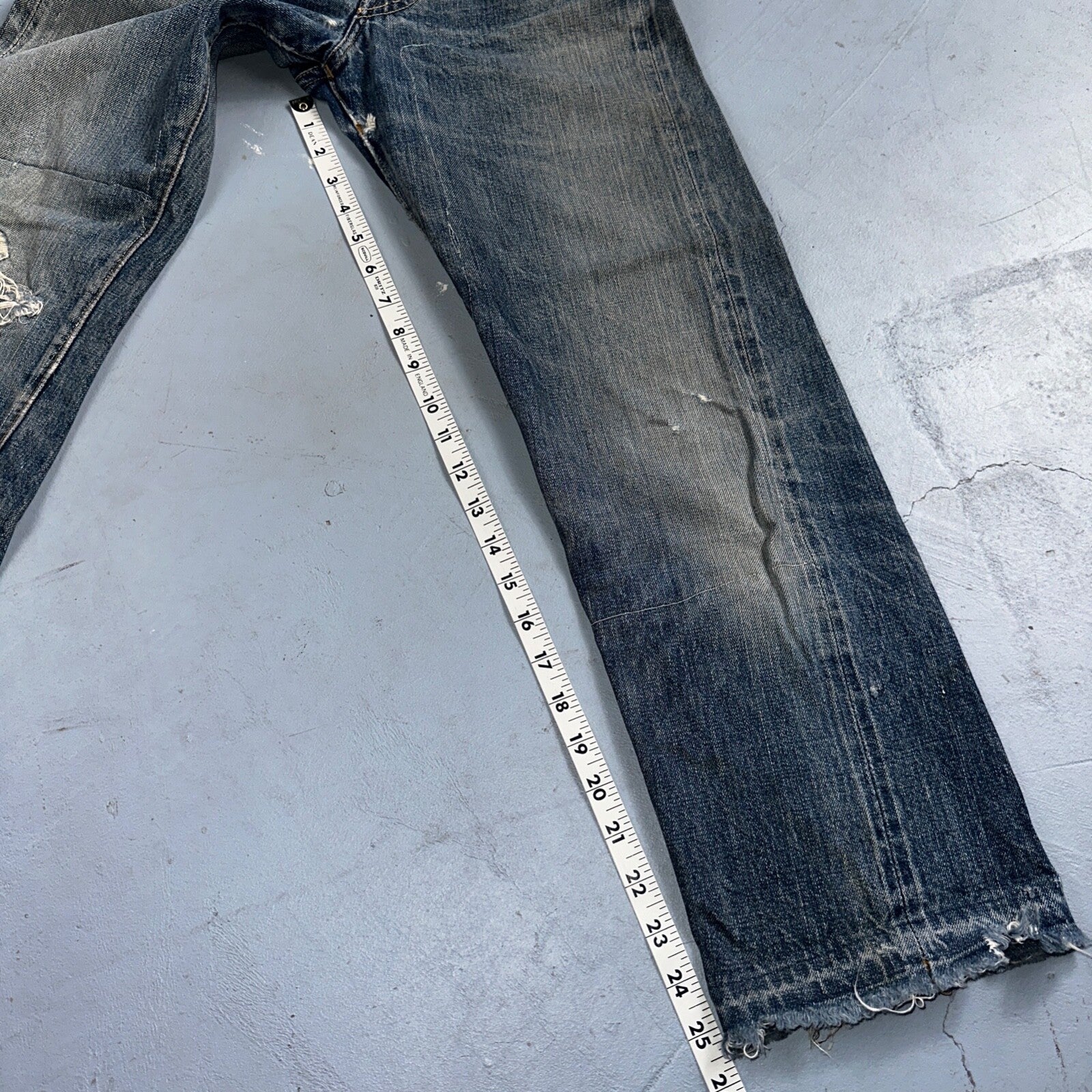 Levis 501 Big E Vintage 60s Redline Selvedge USA XX 1960s Jeans 66 Act 26x25