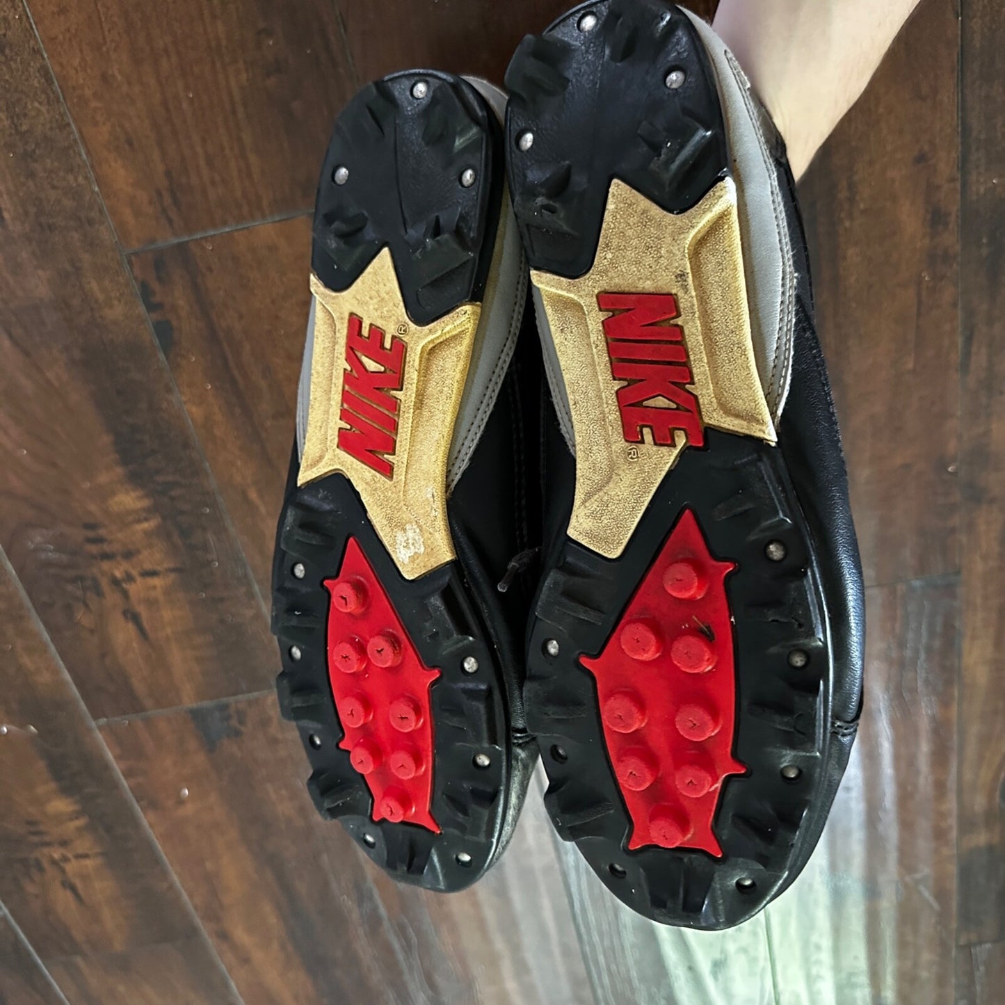 Nike Vintage 90s Mens Size 11 Sharks Sneakers Shoes Cleats Black 1994 Football