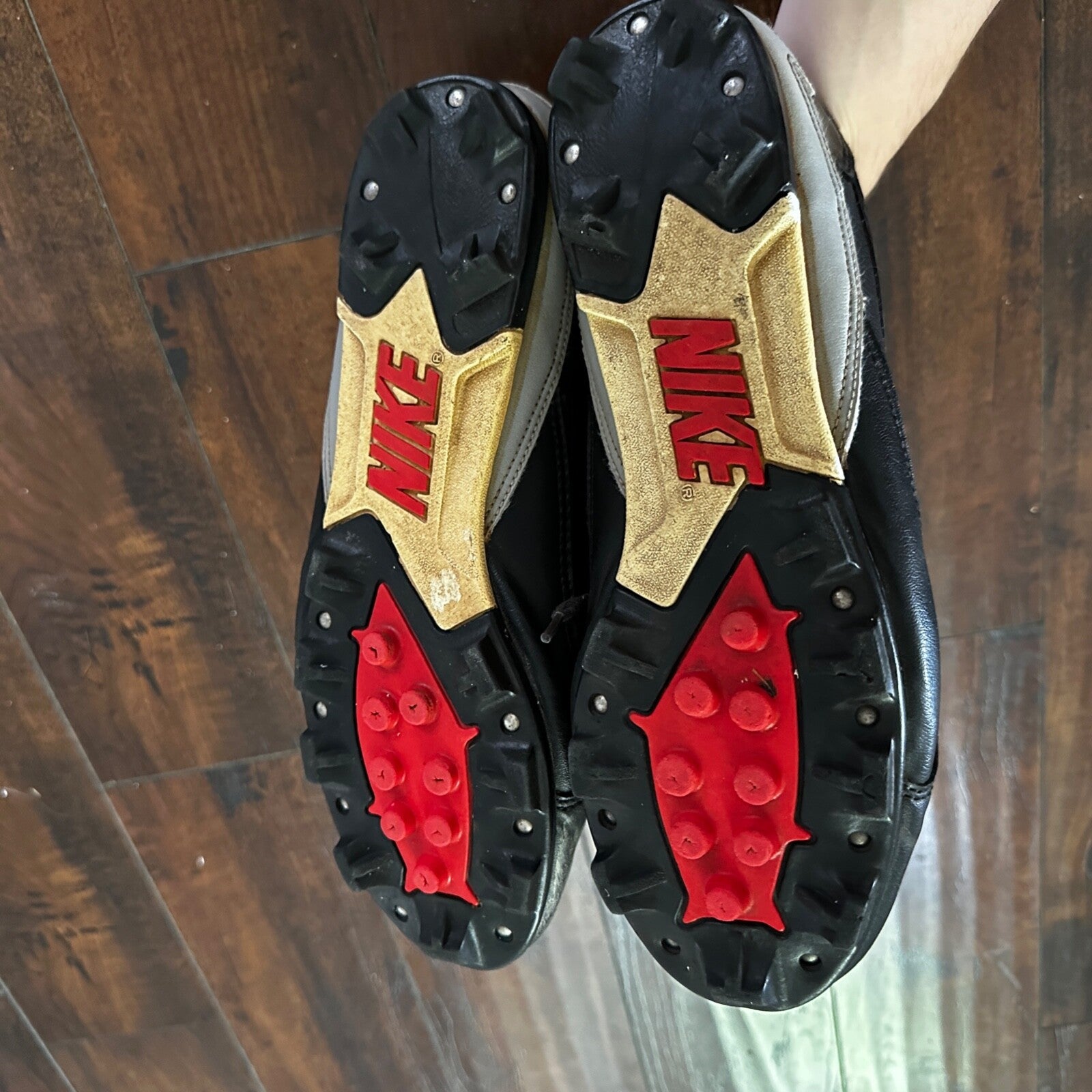 Nike Vintage 90s Mens Size 11 Sharks Sneakers Shoes Cleats Black 1994 Football