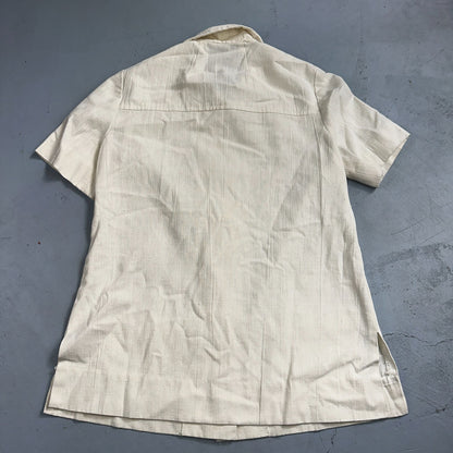 Chore VTG Womens Button Front Blouse Shirt Crop Rockabilly Western 70s 80s