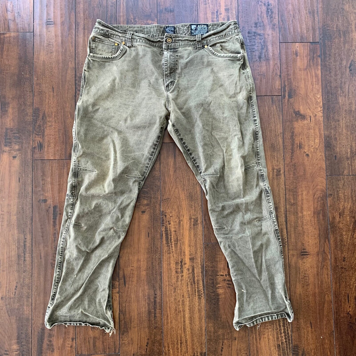 KUHL Rydr Canvas 5-Pocket Outdoor Hiking Pants Men’s Size 40X32 Brown Distressed