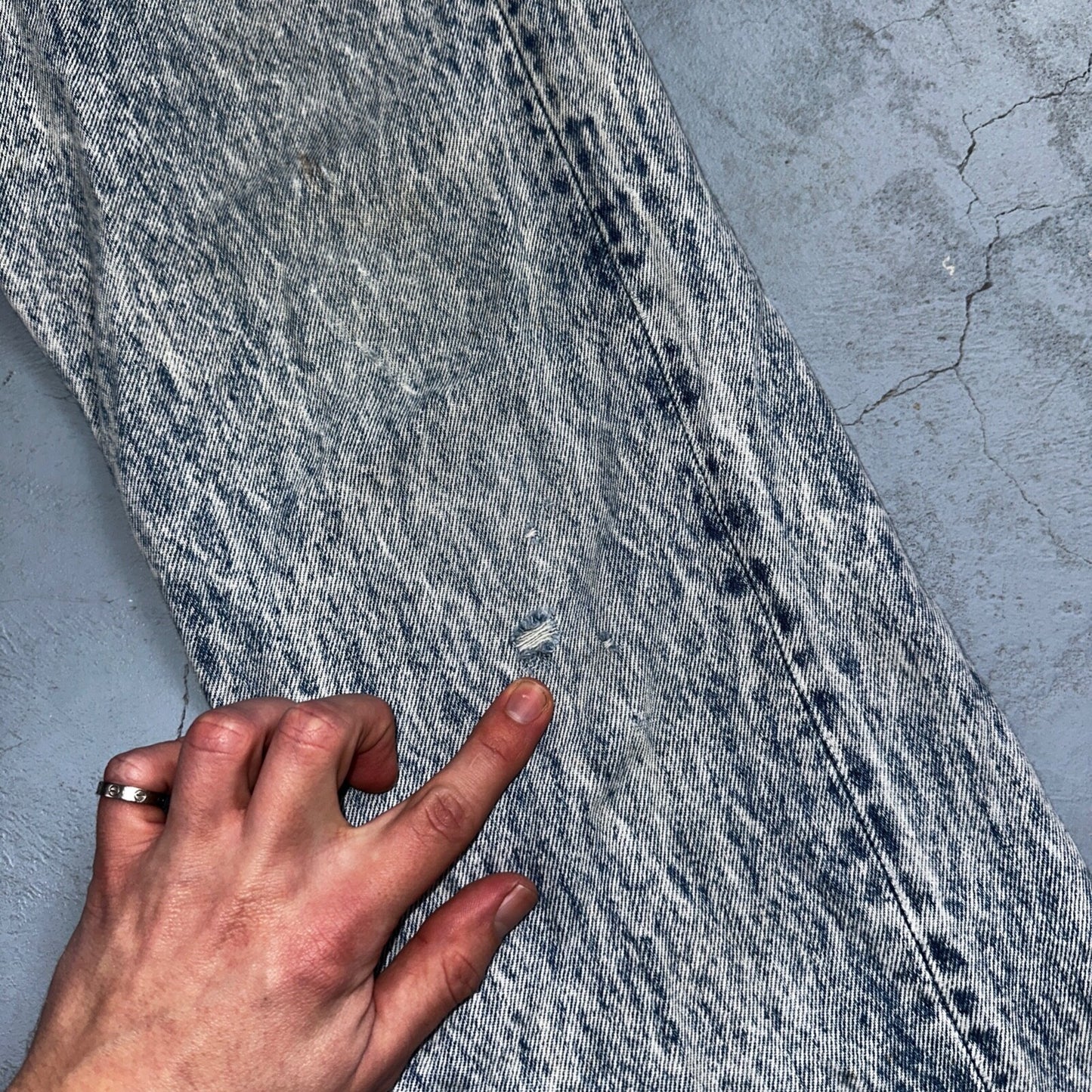 Levis 501 Vintage 80s USA XX Straight Leg Jeans Blue Acid Wash 31x32 Act 30x31