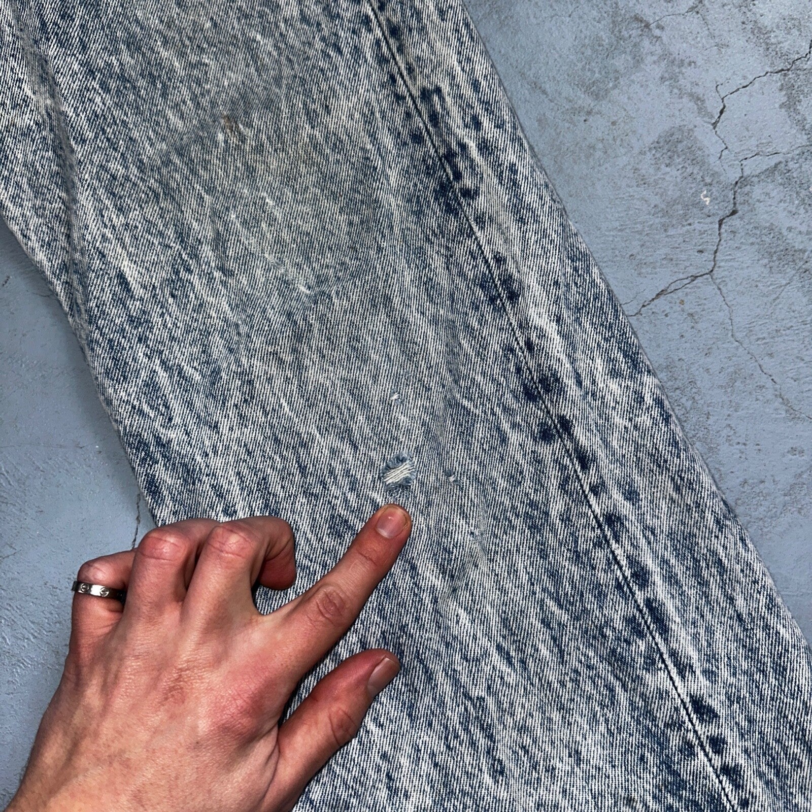 Levis 501 Vintage 80s USA XX Straight Leg Jeans Blue Acid Wash 31x32 Act 30x31