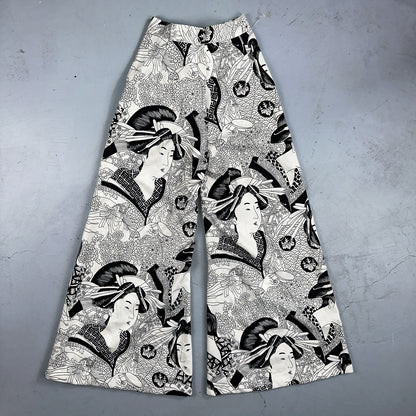Vintage 60s FUMI’S Hawaii USA Women's 3 Geisha Bell Bottom Pants RARE 1960s 20