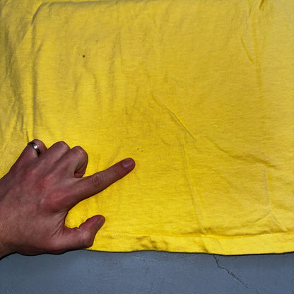 Good Guys Salem Oregon Hanes 80s VTG T Shirt Yellow Single Stitch Cars Racing