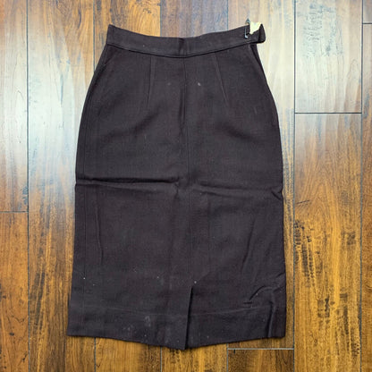 Vintage USA Rockabilly Womens Dress Brown Skirt 60s 70s Top Bottom Sanforized