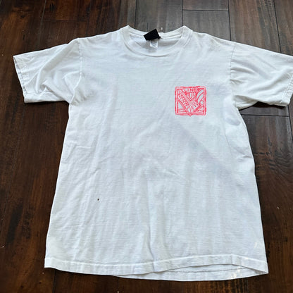 Line Shots Vintage T Shirt Volleyball Surf L 1990 90s White Single Stitch Cool