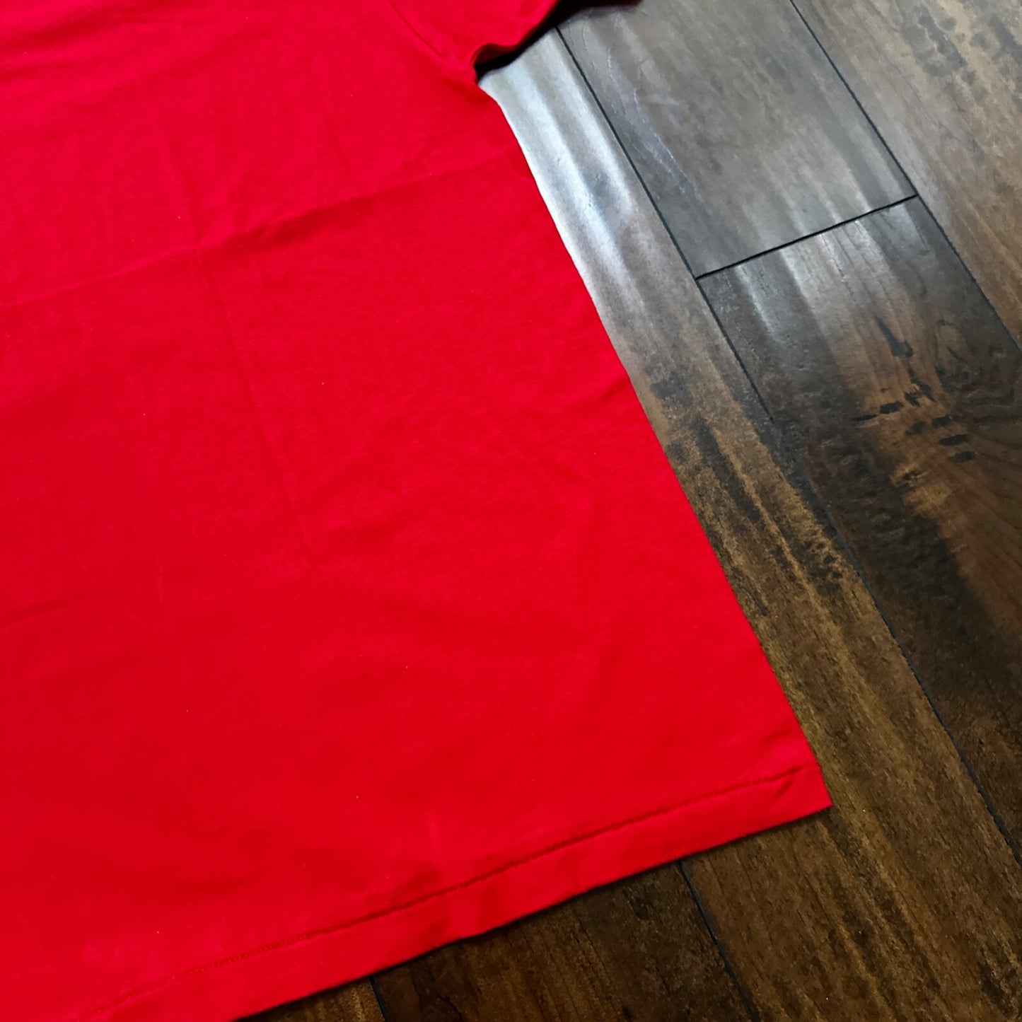 Hanes Blank Red 80s 90s VTG T Shirt Simple Basic Essential Single Stitch Lot Rap