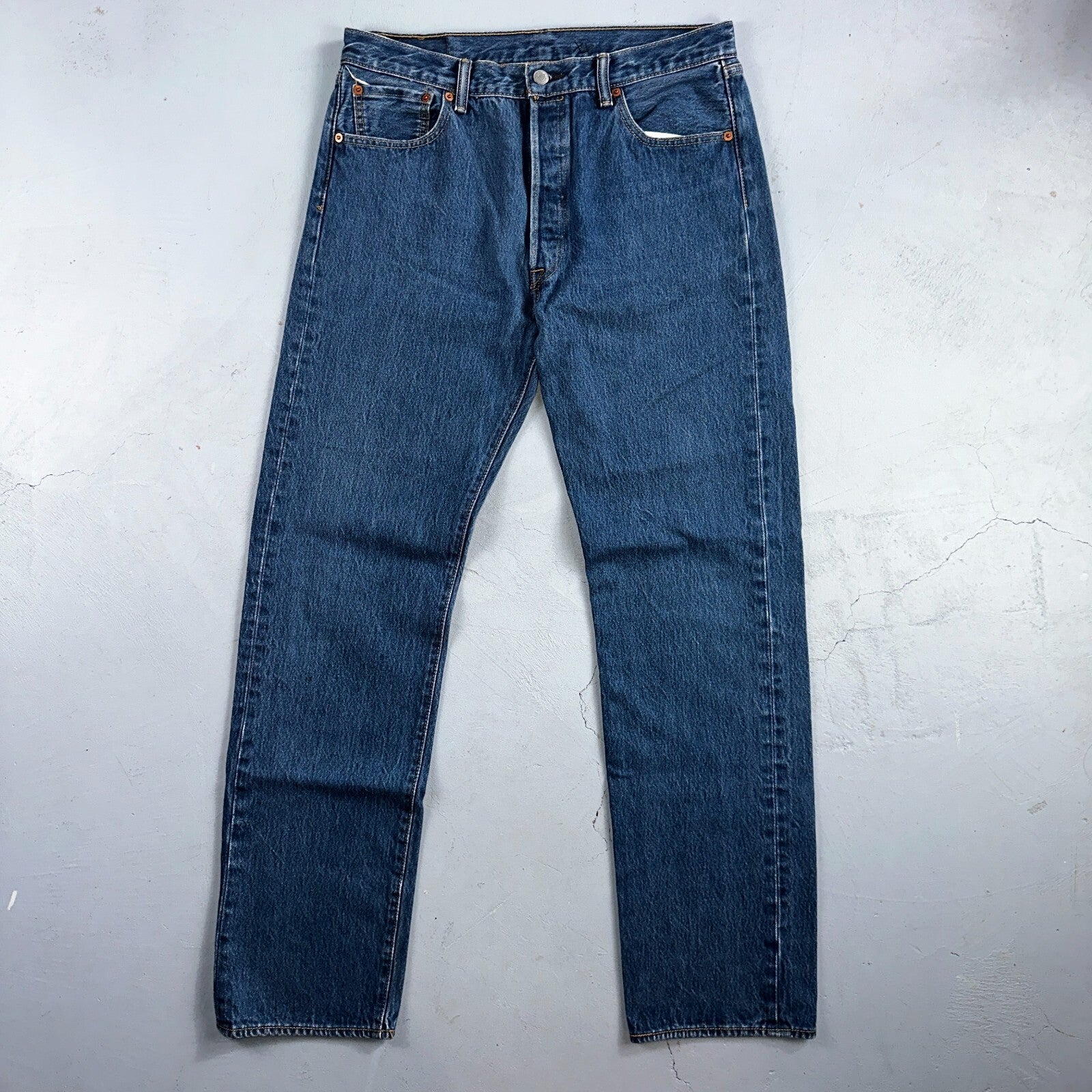 Levis 501 Y2K XX Straight Leg Jeans Blue VTG Med Wash 36x38 Act 33x33