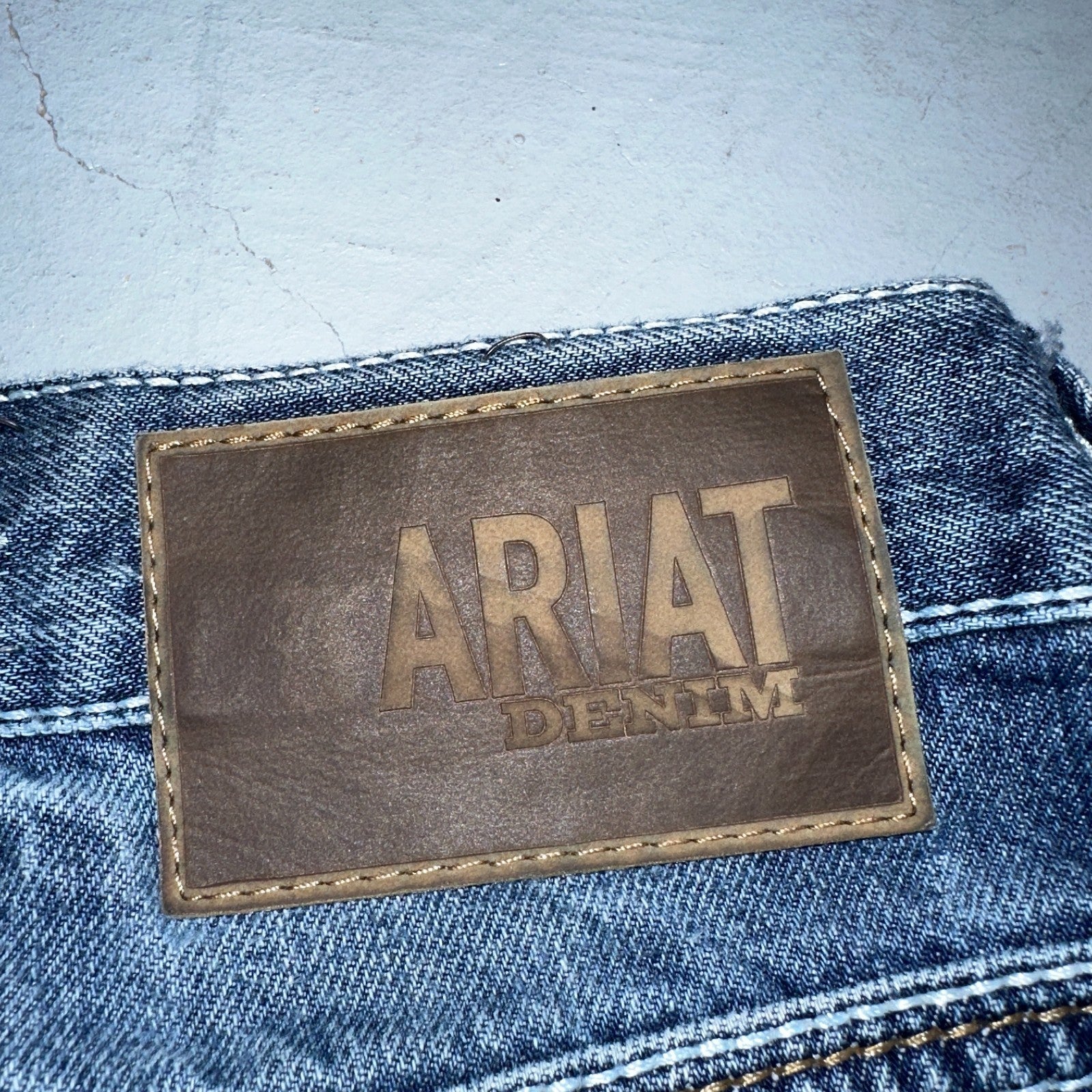 Ariat Jeans Mens 30 X 34 Blue Denim Rebar M4 Relaxed Boot Cut Workwear Country
