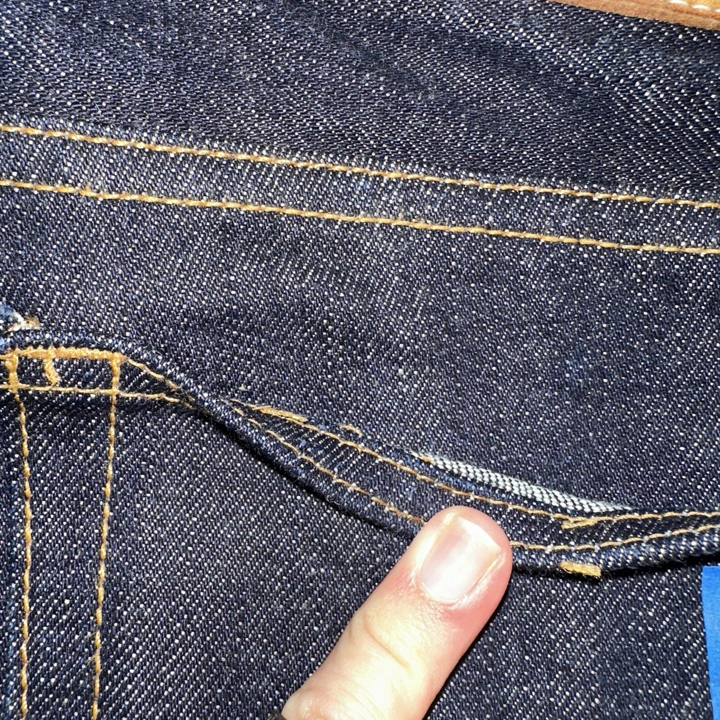 Brave Star Jeans Mens 30x30 Blue Selvedge Cone Denim Dark Wash Button Fly