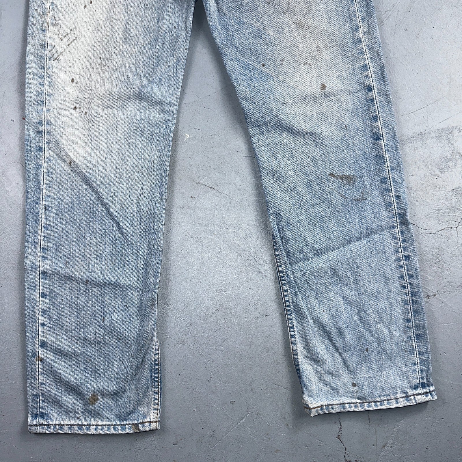 Levis 501 Vintage 90s Poland Straight Leg Jeans Blue Light Wash 36x32 Act 34x31
