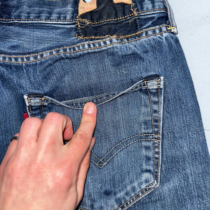 Levis 501 Y2K XX Straight Leg Jeans Blue VTG Med Wash 34x32 Act 32x30