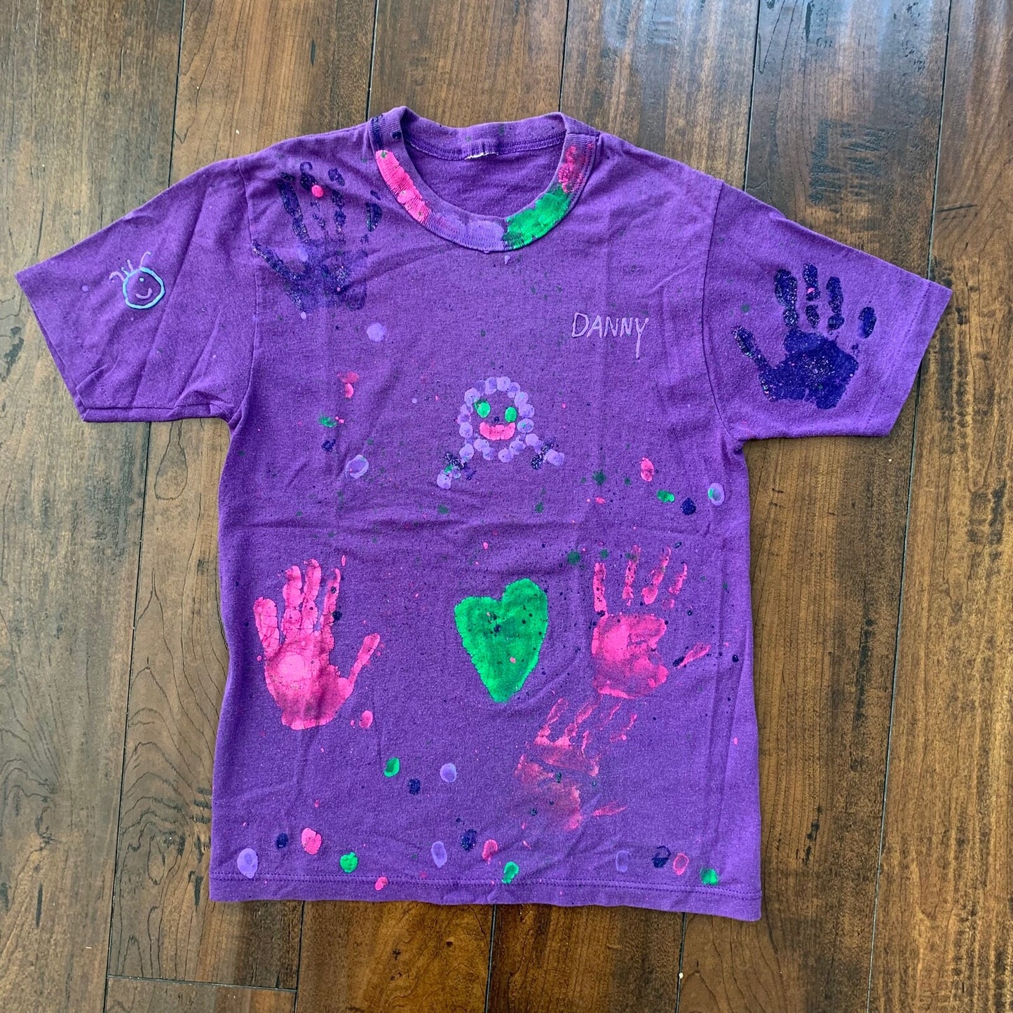 Womens Small Art Paint Vintage T Shirt Custom Painted Danny One Of One 80s 90s