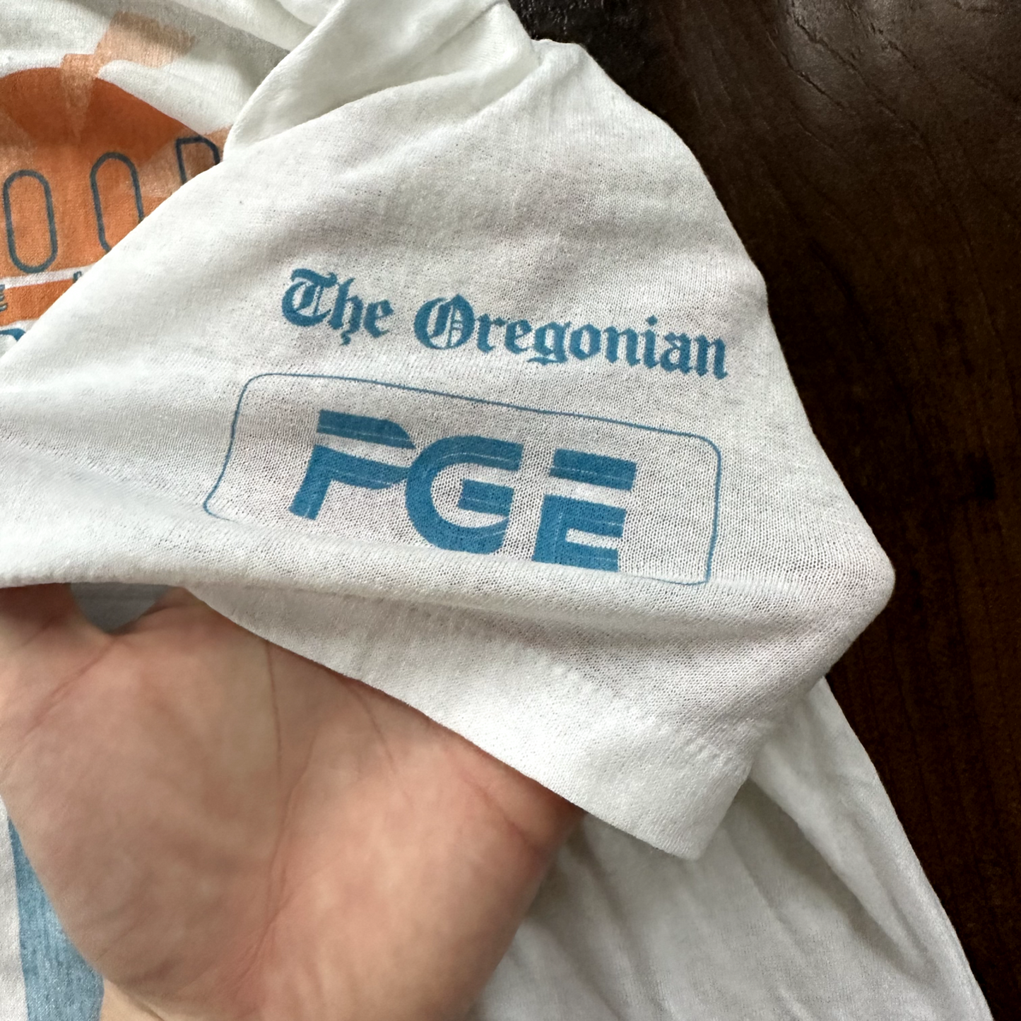 Oregon Coast Vintage T Shirt Oregonian News Rap Running Basic Cool 80s TeeJays