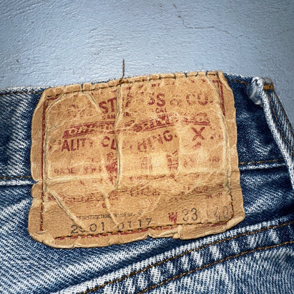 Levis 501 Vintage 80s Redline Selvedge USA XX Jeans Light Wash 33x40 Act 30x34
