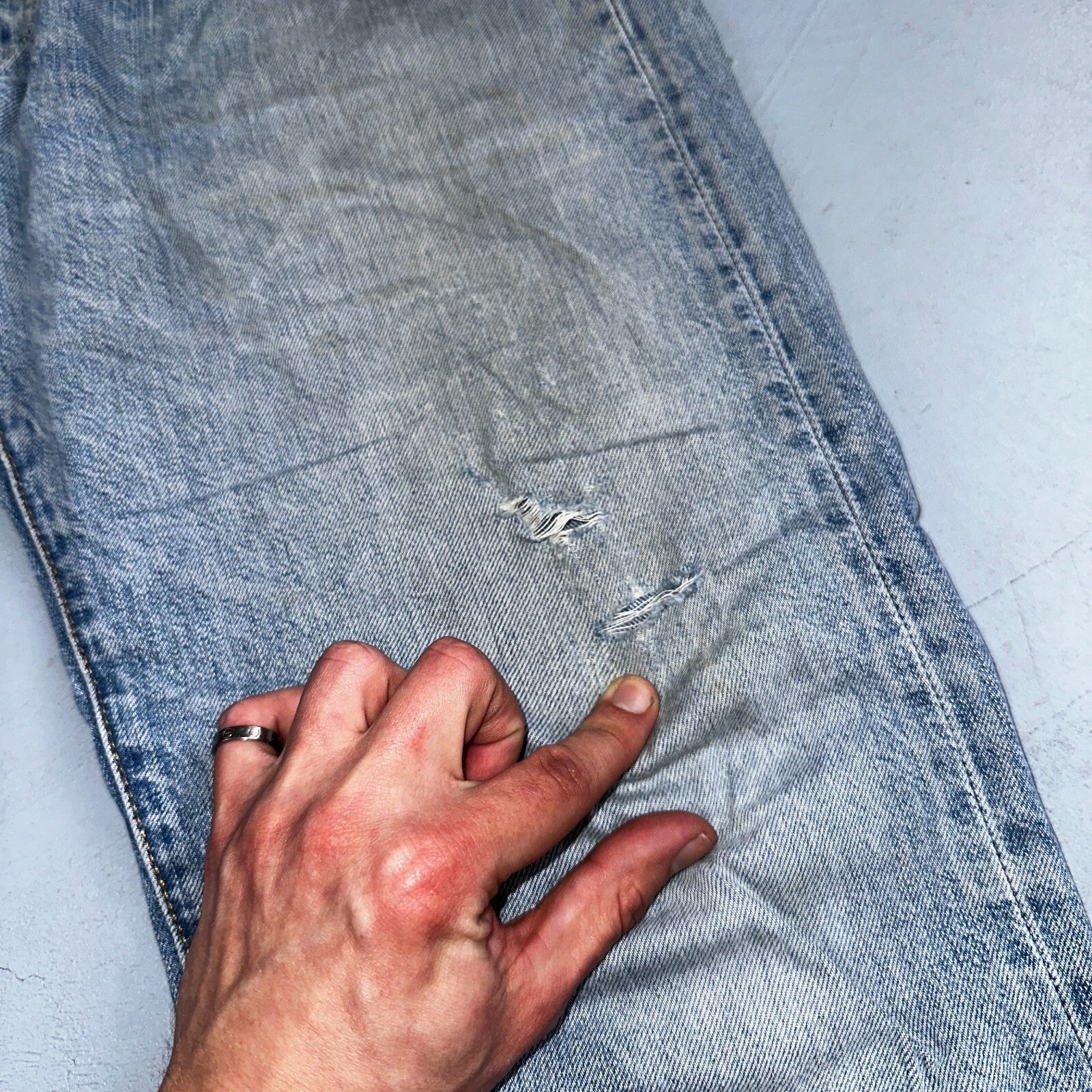 Levis 501 Vintage Y2K XX Straight Leg Jeans Blue Light Wash 34x34 Act 35x30